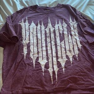 YoungLA Burgundy Tee with White Graphic